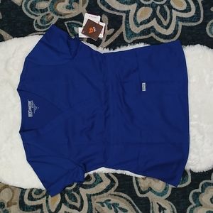 New Grey's anatomy by barco blue scrub top women's large